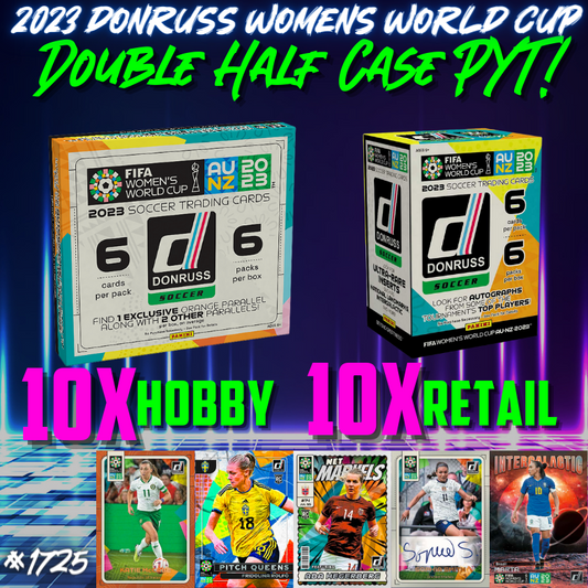 Break 1725 - 2023 Panini Donruss Women's World Cup - Double Half Case - Hobby x Retail 20 Boxer - Pick Your Team