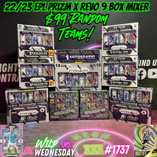 Break 1737 - 22/23 EPL Prizm x Revolution 9 Box Mixer - Random Teams - $99 a spot!