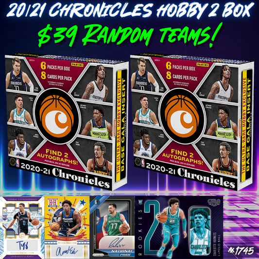 Break 1745 - NBA 20/21 Chronicles Hobby 2 Box - $39 Random Teams!