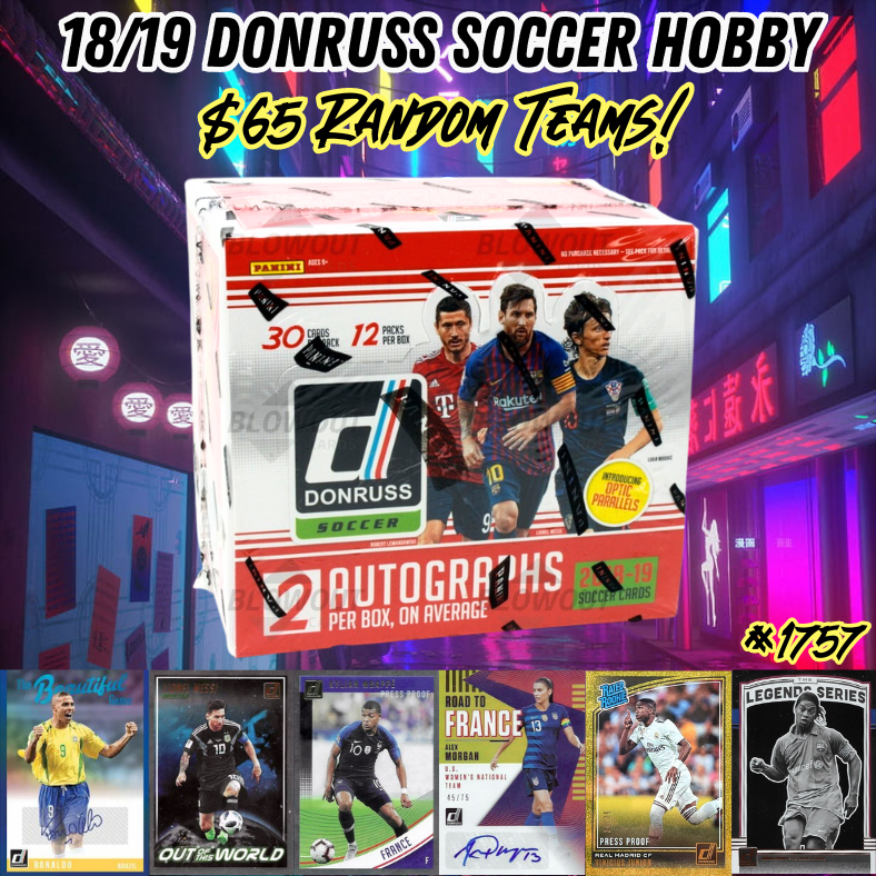 Break 1757 - 18/19 Donruss Soccer Hobby - Random Teams - $65 a spot!