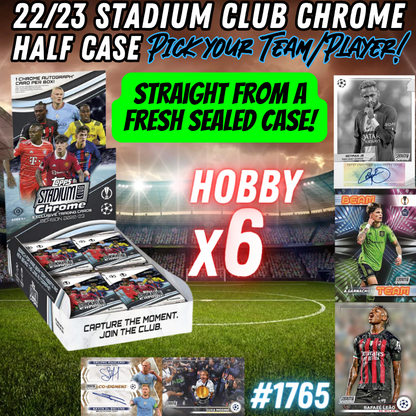 Break 1765 - 22/23 UCL Stadium Club Hobby HALF CASE - Pick Your Team/Player!