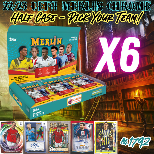 Break 1792 - 22/23 Merlin Chrome Hobby Half Case - Pick Your Team/Player!