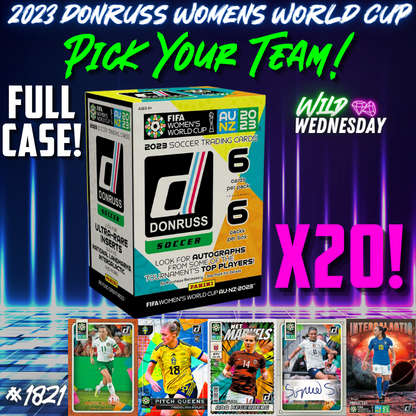 Break 1821 - 2023 Panini Donruss Women's World Cup - Retail Blasters - Full Case - Pick Your Team