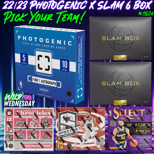 Break 1825 - NBA 22/23 Photogenic x Slam x Spectra 6 Box - Pick Your Team!