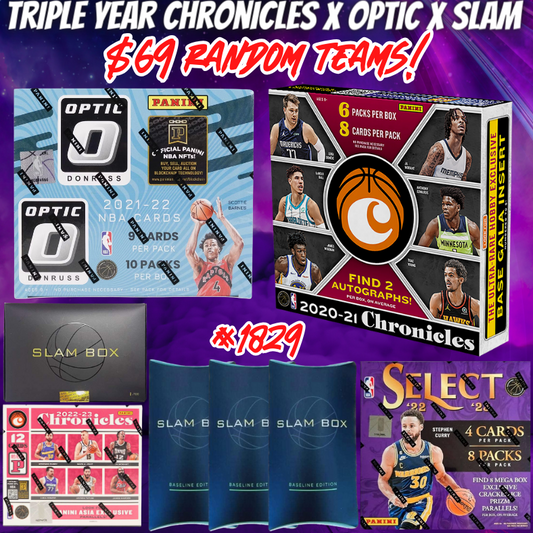 Break 1829 - NBA Triple Year Chronicles x Slam x Optic 8 Box - $69 Random Teams!