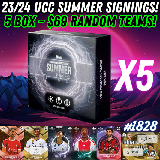 Break 1828 - 2023/24 UCC Summer Signings 5 Box - Random Teams - $69 a spot!