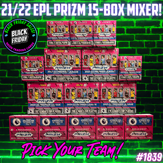 Break 1839 - 21/22 Premier League Prizm Tower - 15 Box Pick Your Player / Team!