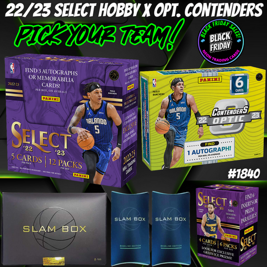 Break 1840 - NBA 22/23 Select Hobby x Opt. Contenders 5 Box - Pick Your Team!