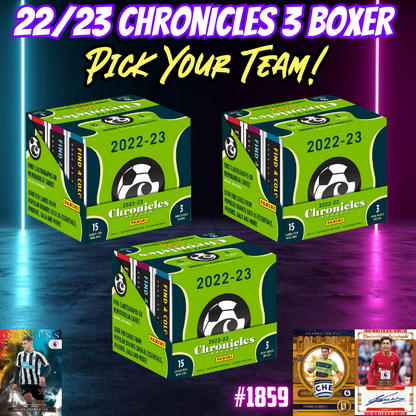 Break 1859 - 22/23 Chronicles Soccer 3 BOX - Pick Your Team!