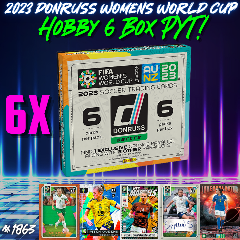 Break 1863 - 2023 Panini Donruss Women's World Cup - Hobby 6 Boxer - Pick Your Team