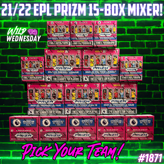 Break 1871 - 21/22 Premier League Prizm Tower - 15 Box Pick Your Player / Team!