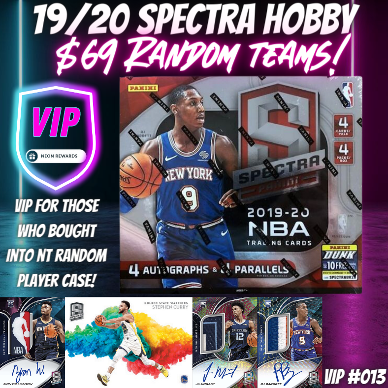 VIP Break  #013 - NBA 19/20 Spectra Hobby - $69 Random Teams!