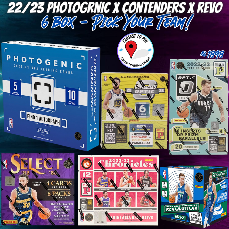 Break 1898 - NBA 22/23 Photogenic x Contenders x Revo 6 Box - Pick Your Team!