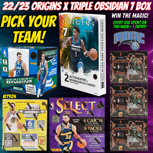 Break 1924 - NBA 22/23 Origins x Triple Obsidian 7 Box - Pick Your Team!