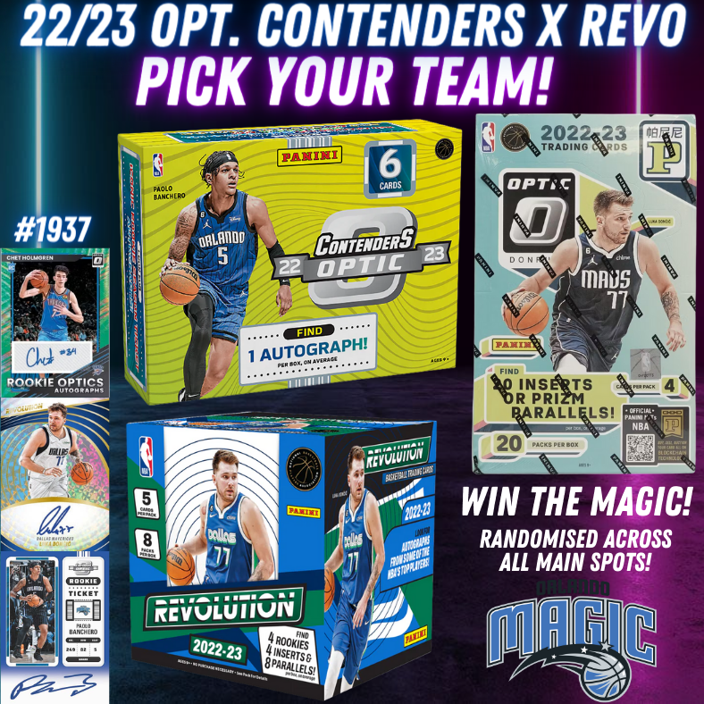 Break 1937 - NBA 22/23 Opt. Contenders x Revo x Optic 3 Box - WIN THE MAGIC Pick Your Team!