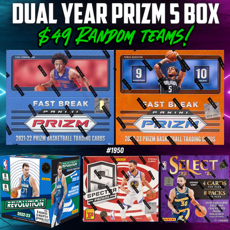 Break 1945 - NBA Dual Year Prizm Fast Break 5 Box - $49 Random Teams!