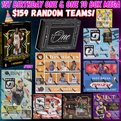 Break 1951 - NBA Dual Year One & One 1st Birthday 10 Box Monster Mixer - $159 Random Teams!