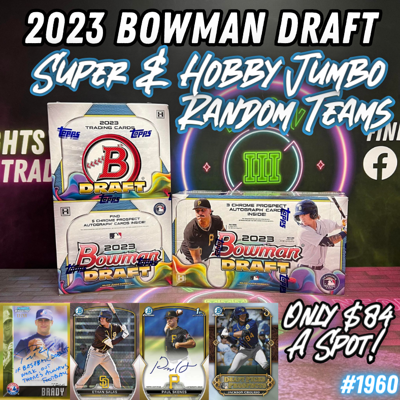 Break 1960 - MLB 2023 Bowman Draft 2 Box Hobby & Super Jumbo Random Teams!