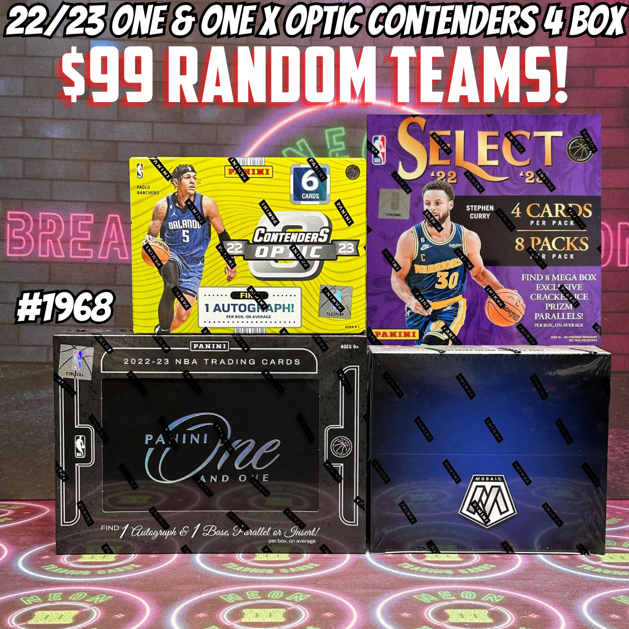 Break 1968 - NBA 22/23 One & One x Contenders 4 Box - $99 Random Teams!