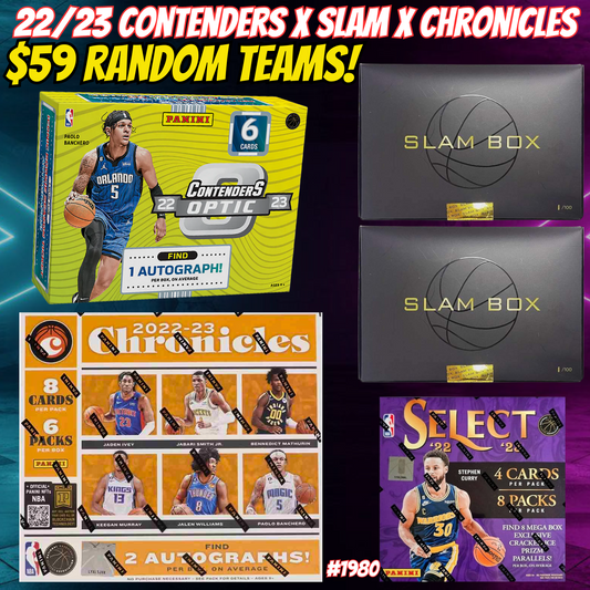 Break 1980 - NBA 22/23 Contenders x Slam x Chronicles 5 Box - $59 Random Teams!