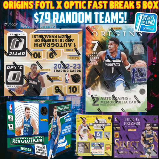 Break 2008 - NBA 22/23 Origins FOTL x Optic 5 Box - $79 Random Teams!