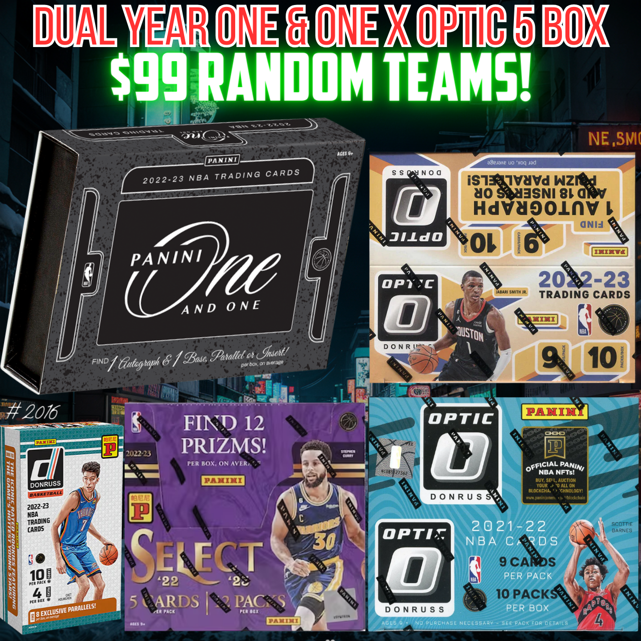 Break 2016 - NBA Dual Year One & One x Optic x Select 5 Box - $99 Random Teams!