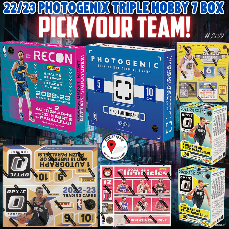 Break 2019 - NBA 22/23 Photogenic Triple Hobby 7 Box - Pick Your Team!