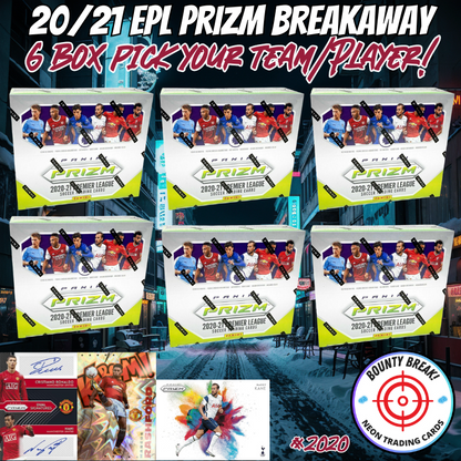 Break 2020 - 20/21 EPL Prizm Breakaway 6 Box - Pick Your Team!