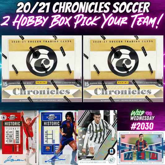 Break 2030 - 20/21 Panini Chronicles Soccer Hobby - 2 Box - Pick Your Team!