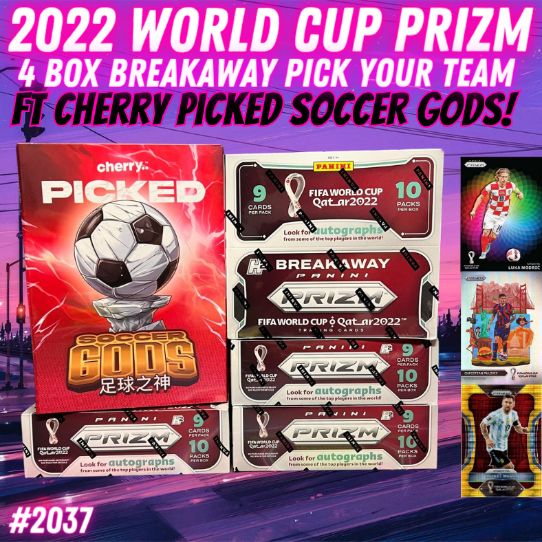 Break 2037 - 2022 Panini Prizm World Cup Breakaway x SOCCER GODS Repack - 5 Box Pick Your Team!