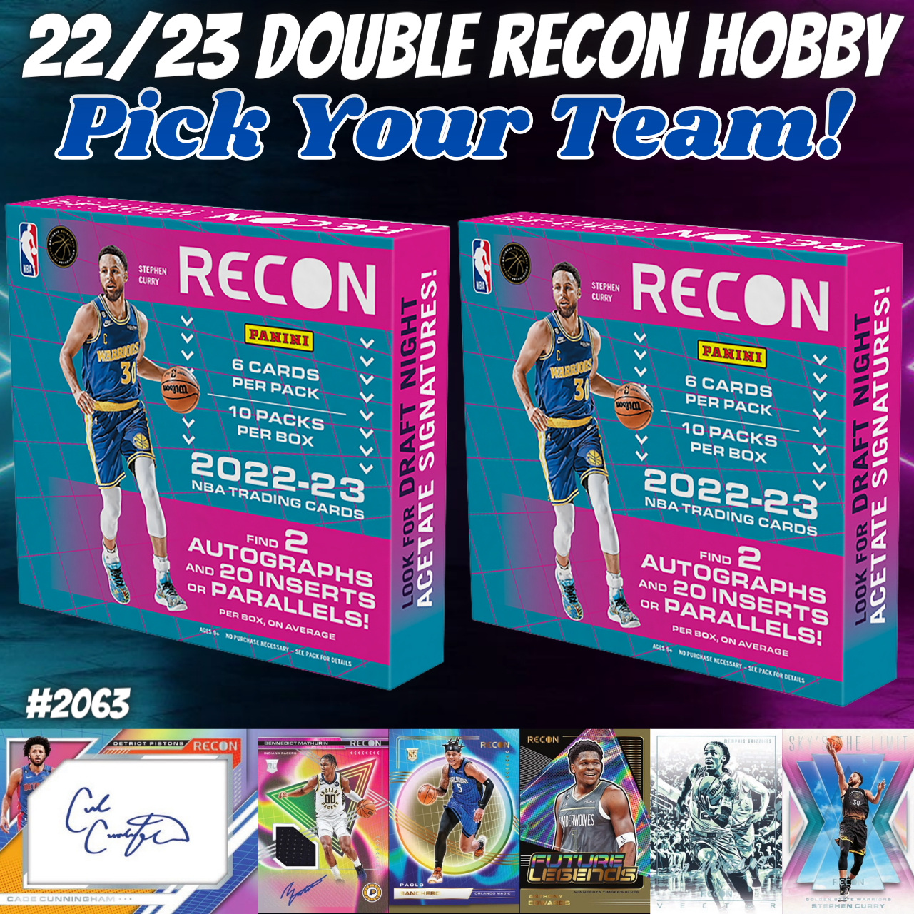 Break 2063 - NBA 22/23 Double Recon Hobby - Pick Your Team!