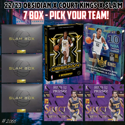 Break 2066 - NBA 22/23 Obsidian x Court Kings 7 Box - Pick Your Team!