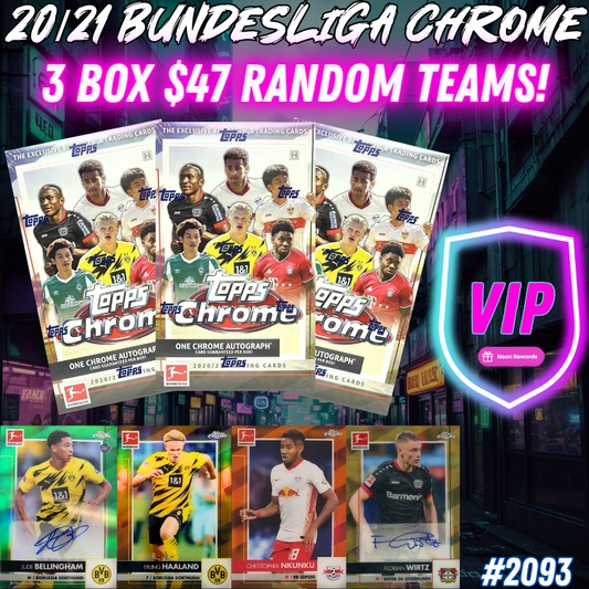 Break 2093 - 20/21 Bundesliga Chrome Hobby 3 Box - VIP  $47 Random Teams!