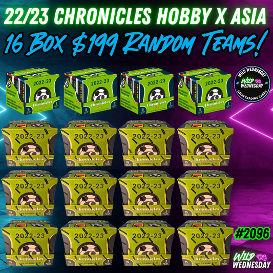 Break 2096 - 22/23 Chronicles Soccer Hobby x Asia Tmall - FULL CASE + 4 Boxes - Random Teams - $199 a spot!