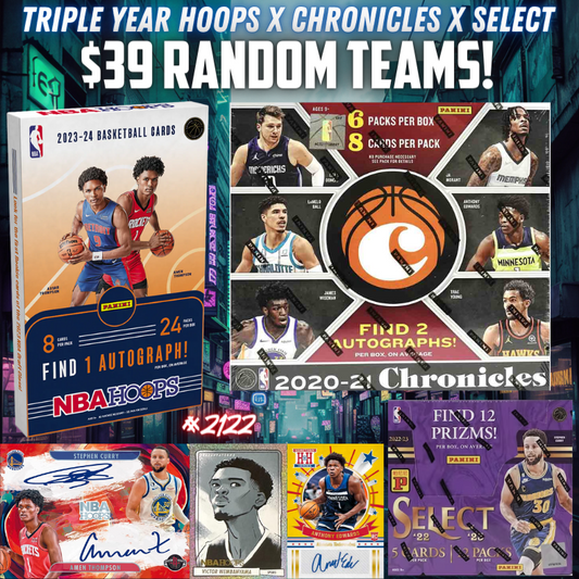 Break 2122 - NBA Triple Year Chronicles x Hoops x Select 3 Box - $39 Random Teams!