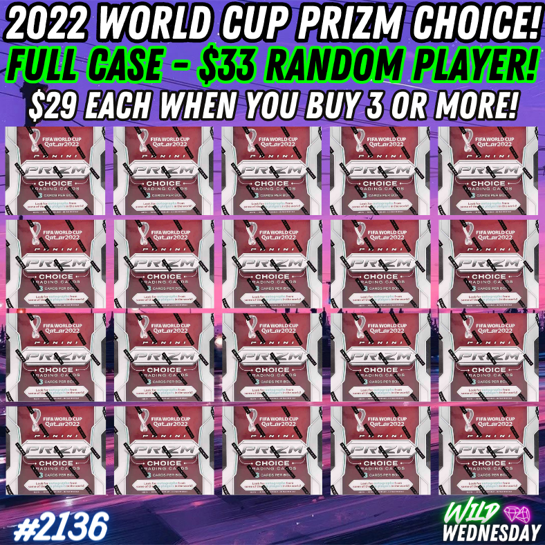 Break 2136 - 2022 World Cup Prizm Choice - Full Case - RANDOM PLAYER!