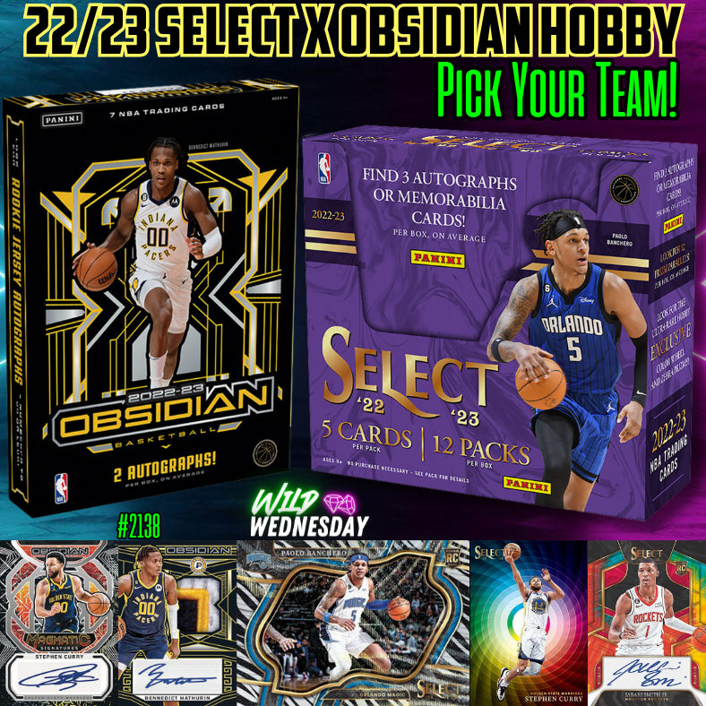 Break 2138 - NBA 22/23 Select x Obsidian Double Hobby - Pick Your Team!