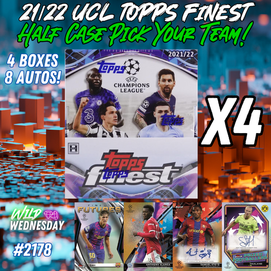 Break 2178 - 21/22 Topps UEFA Finest - Half Case - 4 Boxes - Pick Your Team!