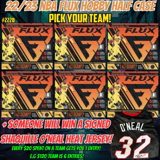 Break 2228 - NBA 22/23 Flux Hobby HALF CASE - Pick Your Team!