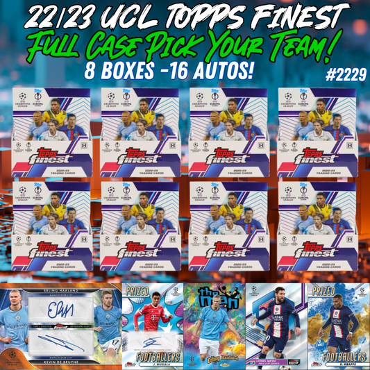 Break 2229 - 22/23 Topps UEFA Finest Hobby - FULL CASE - Pick Your Player / Team