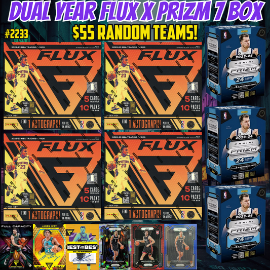 Break 2233 - NBA Dual Year Flux x Prizm 7 Box - $55 Random Teams!