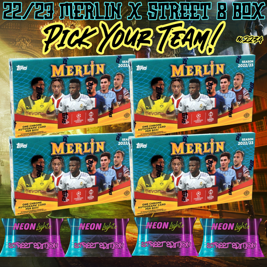 Break 2234 - 22/23 Merlin Hobby x Street Edition 8 Box - Pick Your Team/Player!