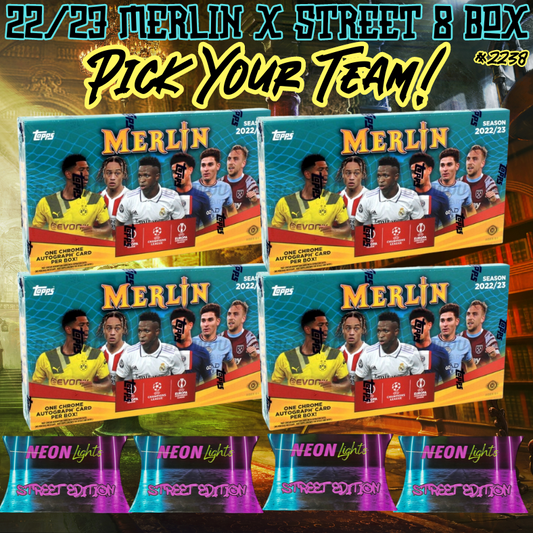 Break 2238 - 22/23 Merlin Hobby x Street Edition 8 Box - Pick Your Team/Player!