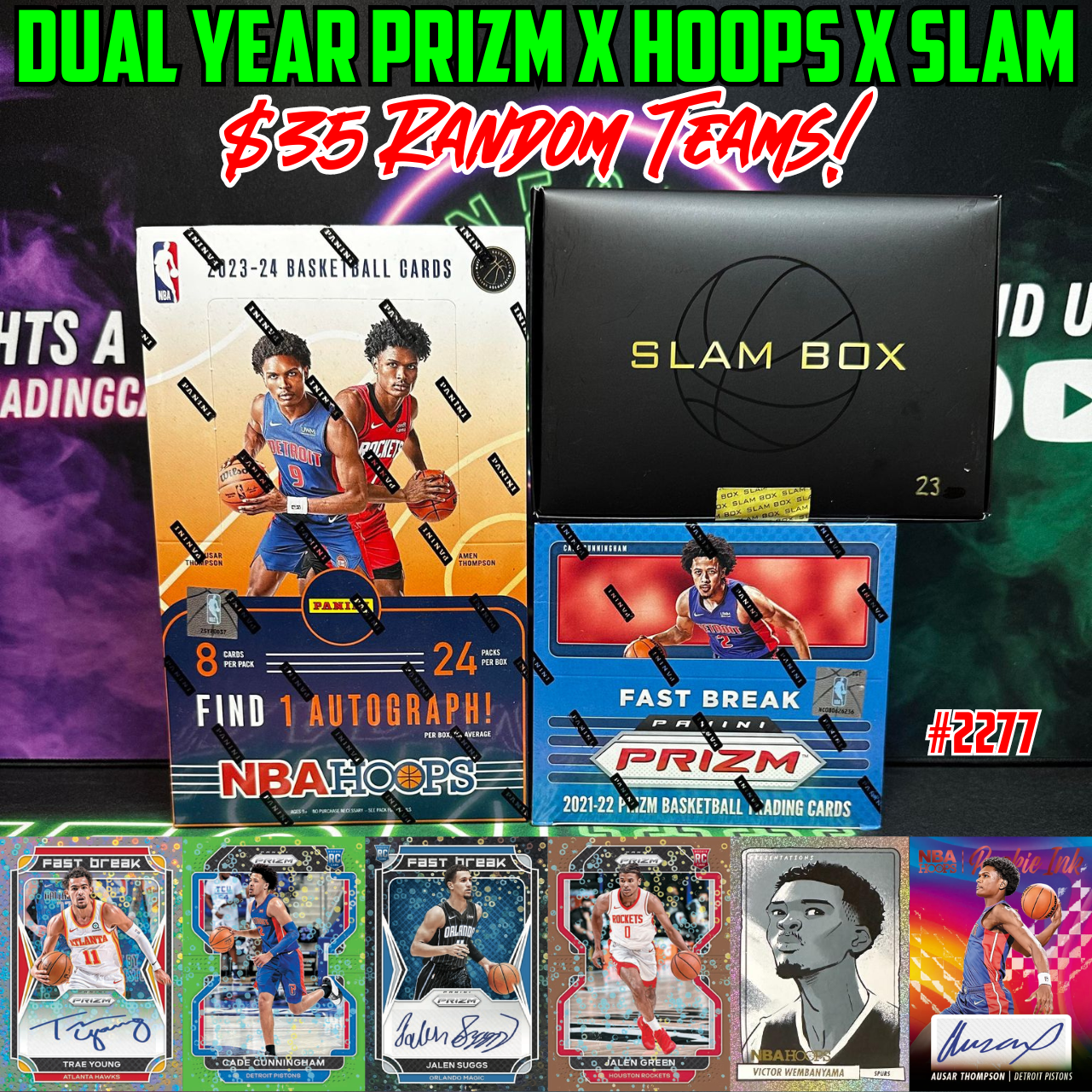 Break 2277 - NBA Dual Year Prizm x Hoops x Slam 3 Box - $35 Random Teams!