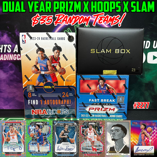 Break 2277 - NBA Dual Year Prizm x Hoops x Slam 3 Box - $35 Random Teams!