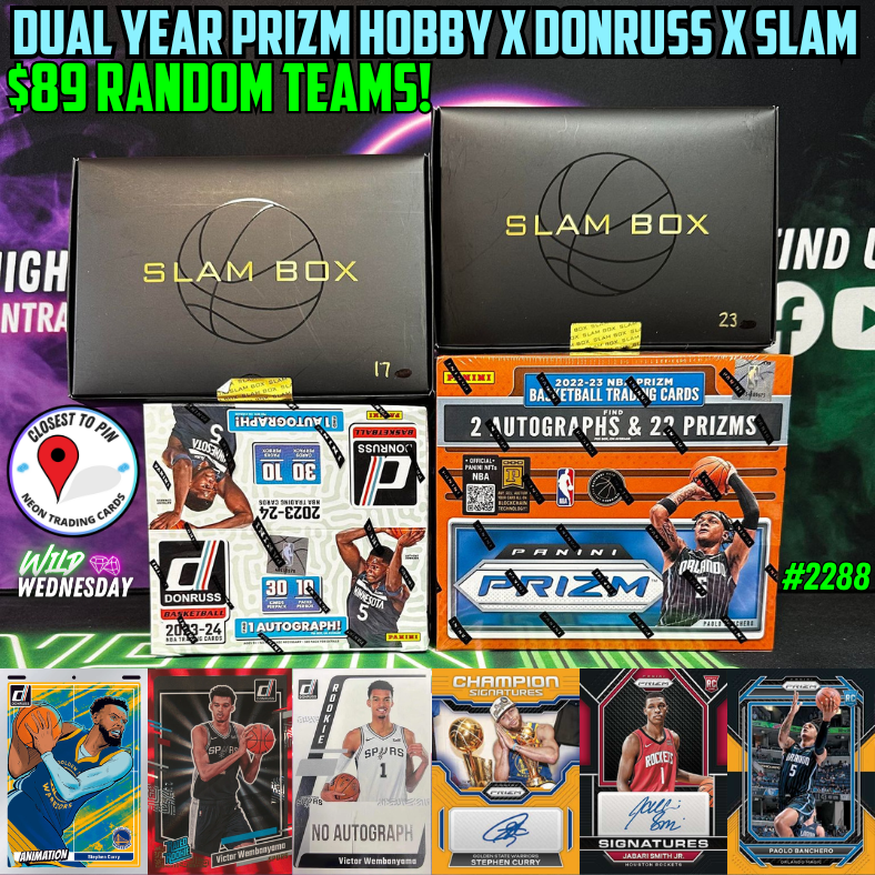 Break 2288 - NBA Dual Year Prizm HOBBY x Double Slam x Donruss 4 Box - $89 Random Teams!