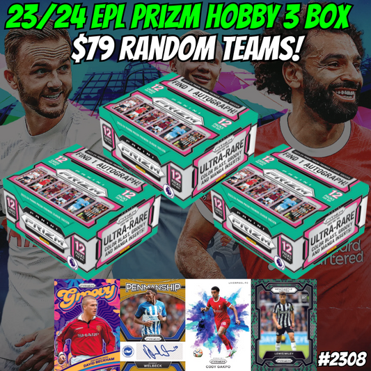 Break 2308 - 23/24 EPL Prizm 3 Box - Random Teams - $79 a spot!