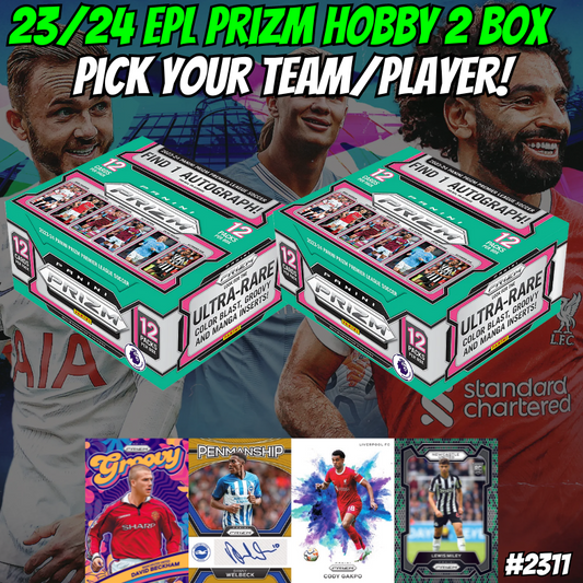 Break 2311 - 23/24 EPL Prizm Hobby - 2 Box - Pick Your Team