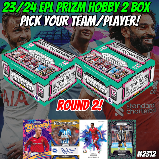 Break 2312 - 23/24 EPL Prizm Hobby - 2 Box - Pick Your Team