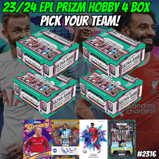 Break 2316 - 23/24 EPL Prizm Hobby - 4 Box - Pick Your Team